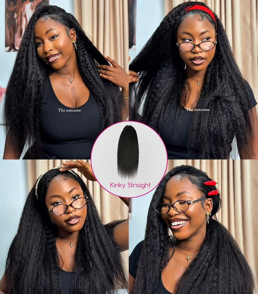 Kinky Straight - Half Wig (V-Part)