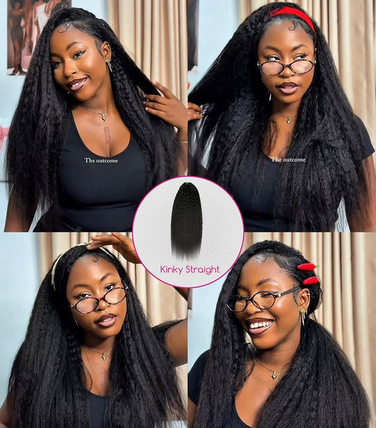 Kinky Straight - Half Wig (V-Part)